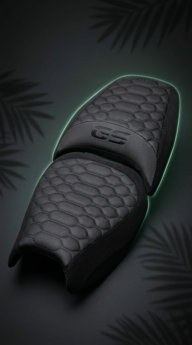 Selle BMW GS nid d'abeille réalisée par Mabiou