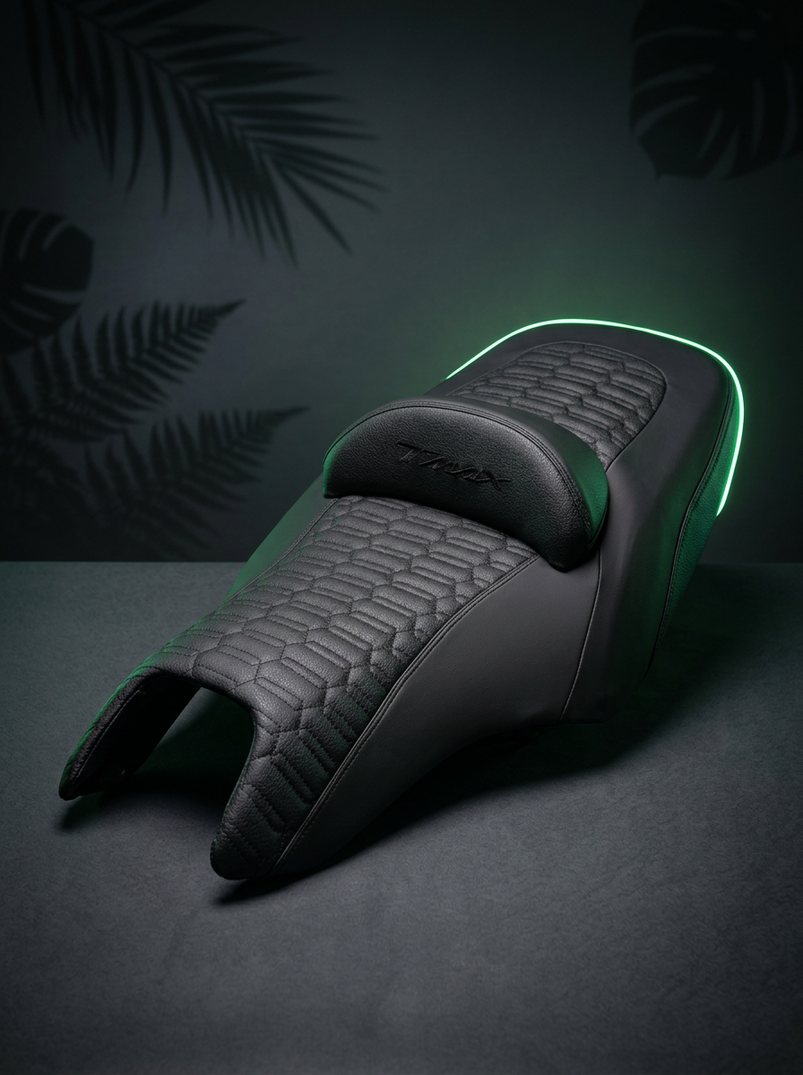 Housse de selle Carreaux — TMAX · matelassage carré
